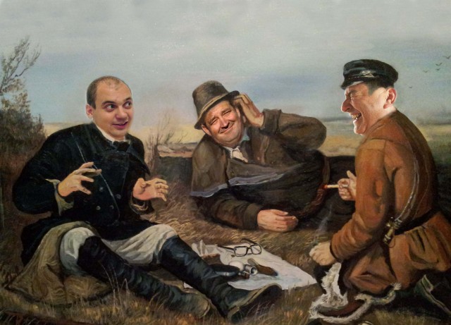 Фотожаба: Три соседа на привале