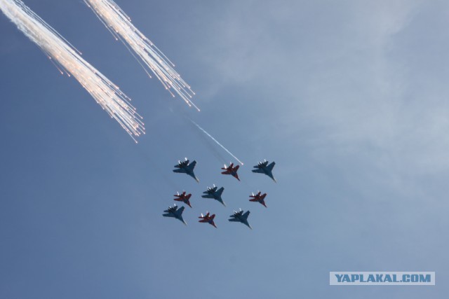 Репетиция Парада Победы с крыши 22 этажа