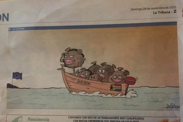 Европейские мигранты возмущены карикатурой, появившейся в испанской газете "La Tribuna de Albacete"