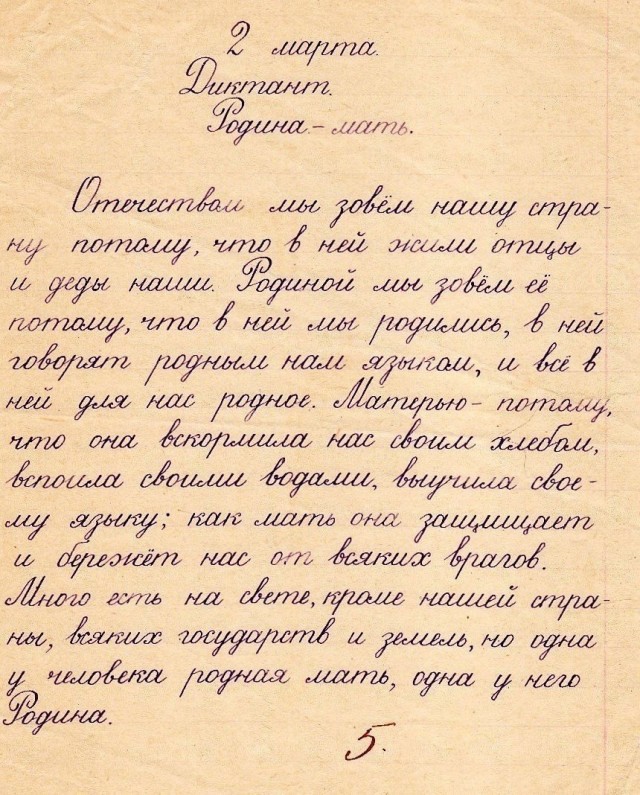 Первая пятёрка в этом учебном году!