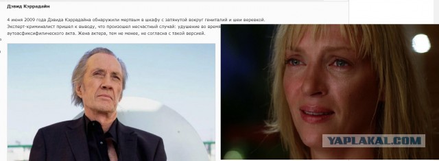 Нелепо погибшие знаменитости