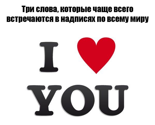 Распространенные три слова