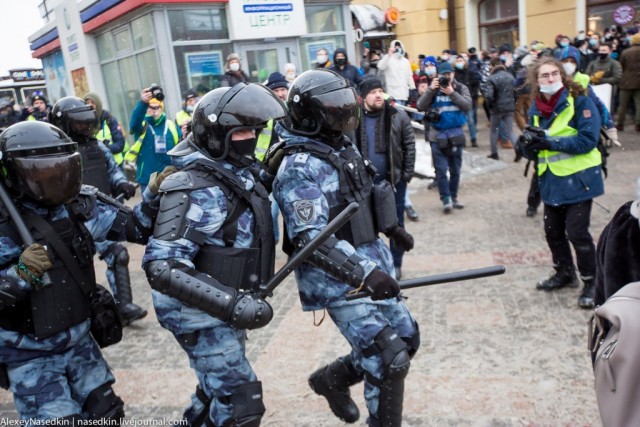 Москва. 31.01.2021. Полицейское безумие