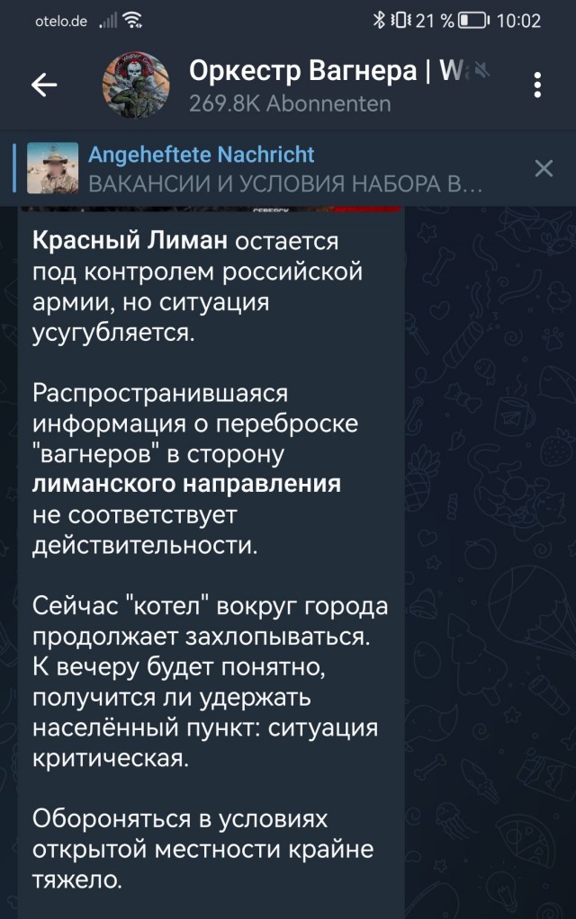 Боец ЧВК "Вагнера" сообщил о переломе в Красном Лимане