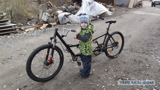 Продаю велосипед тандем для катания взрослого с ребенком