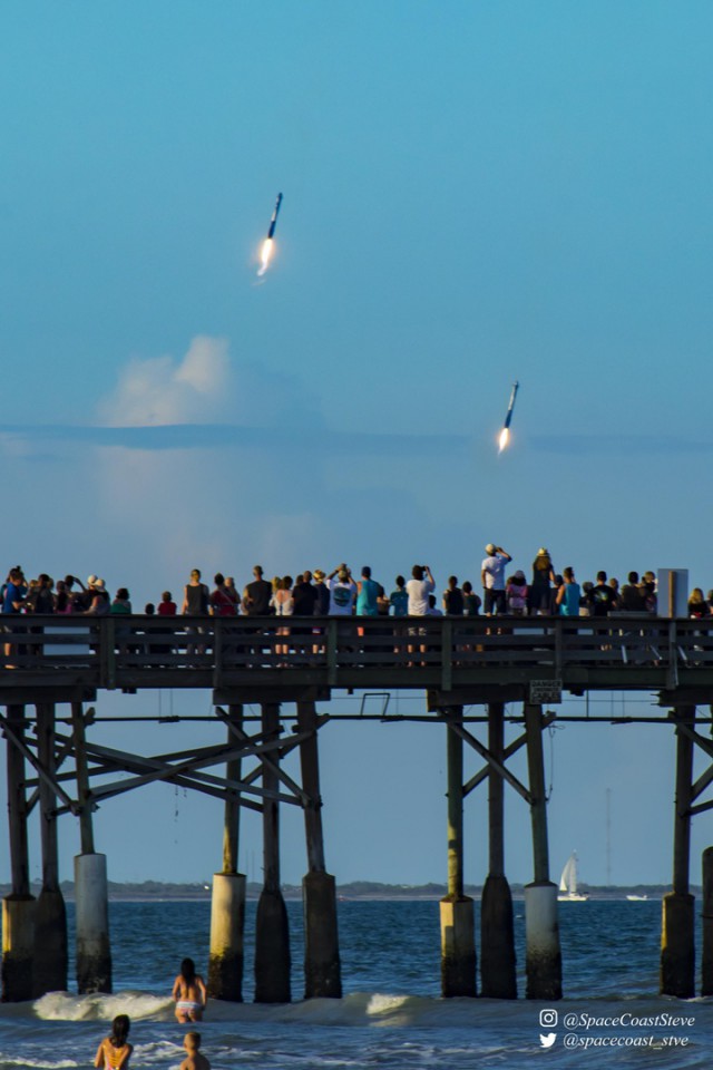SpaceX осуществила первый коммерческий запуск Falcon Heavy