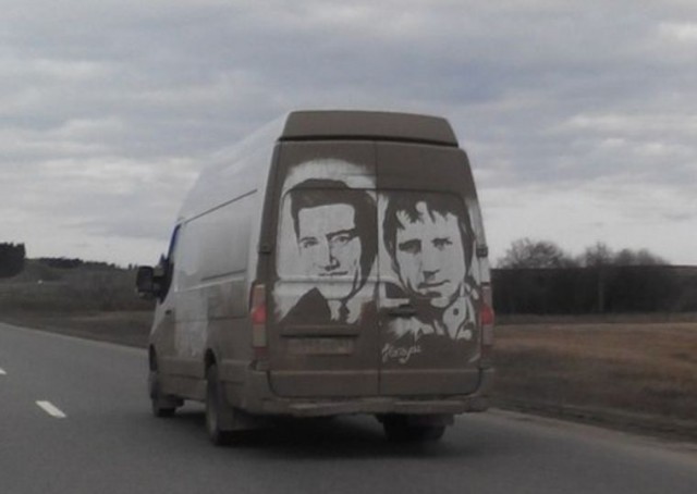Грязь на фургонах