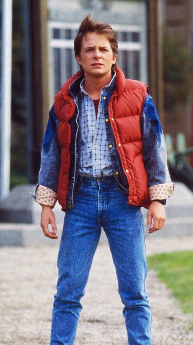 Звезда «Назад в будущее» Майкл Джей Фокс на финале теннисного турнира US Open в Нью-Йорке.