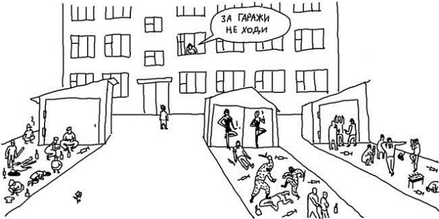 Рисунки на гаражных воротах