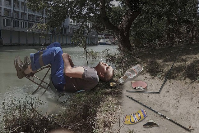 Фотожаба про рыбака "Улов"