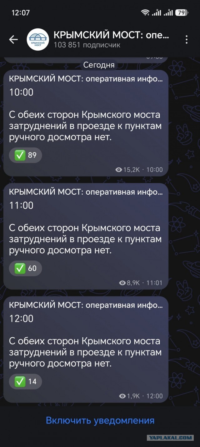 Крымский мост перекрыт
