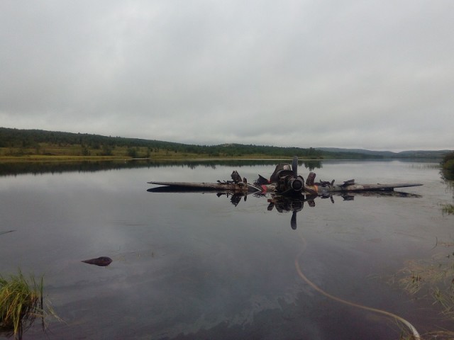 Поднятие самолёта ИЛ-2 со дня озеро Глубокое