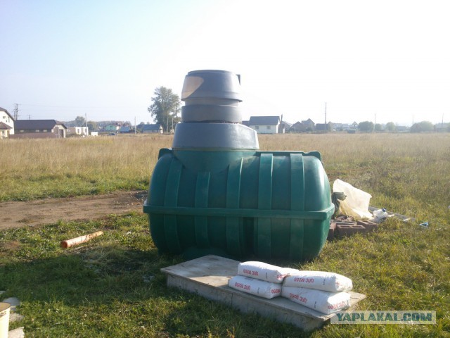 Установка септика в частном доме.