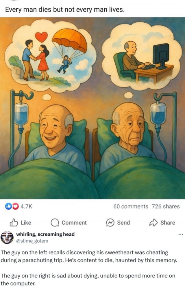 Все мужчины умирают, но не каждый мужчина живет.