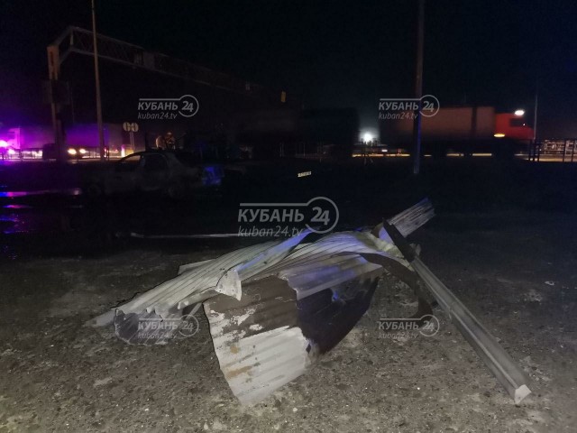 В станице Васюринской сгорела газовая заправка