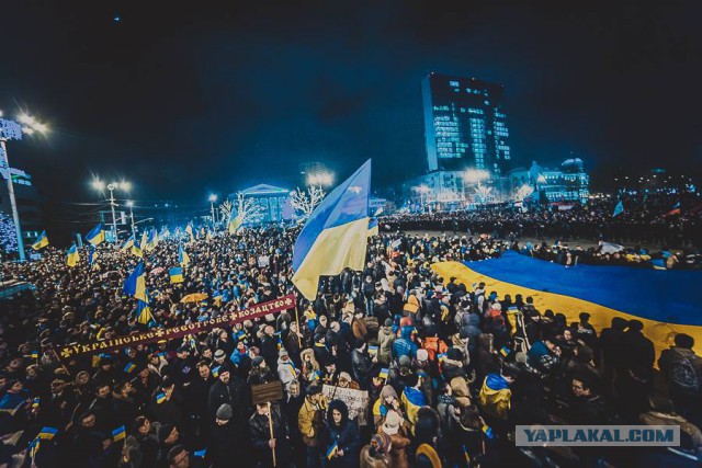 Митингующий Донецк