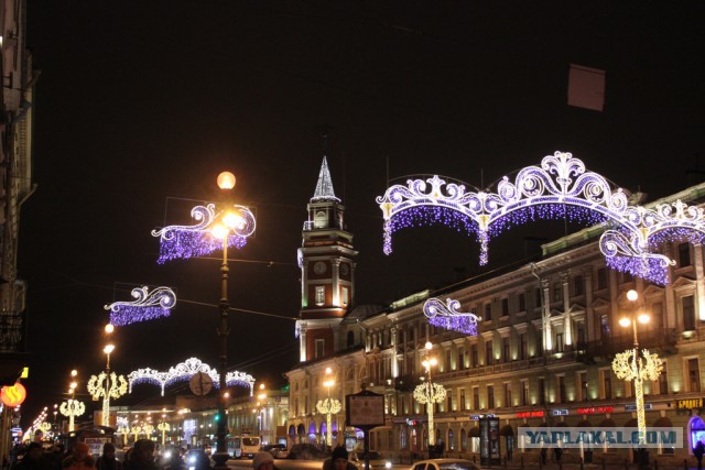 Новогодние огни Питера 2016