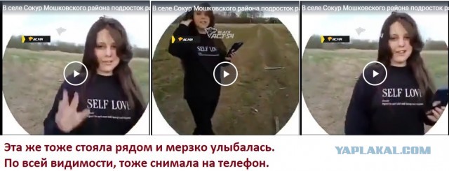 В селе Сокур Мошковского района подросток разбивает палку о голову плачущей девочке, а затем  радостно позирует на камеру