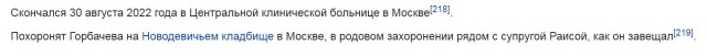 Умер Горбачёв