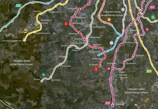Три ветки метро продлят в Новой Москве и на юге Подмосковья