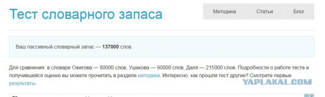 Хотите узнать свой словарный запас?