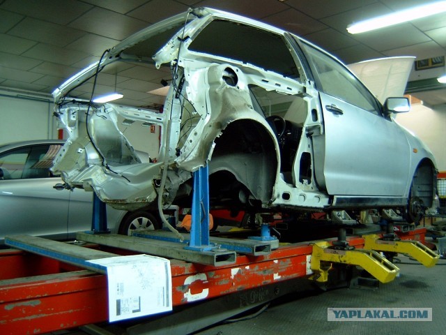 Ремонт автомобиля со сложным перекосом.