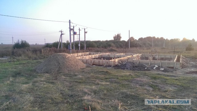 Запиливаем фундамент 13*15
