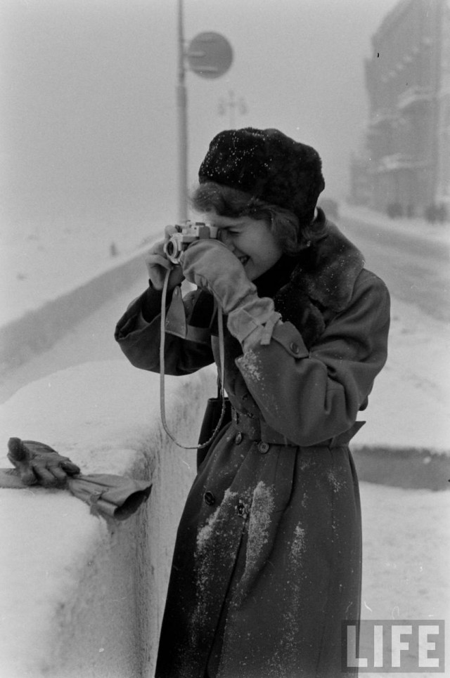 Американские туристы в Ленинграде зимой 1955-1956г