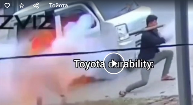 Внедорожник Toyota Land Cruiser выдержал прямое попадание из гранатомёта на Филлипинах