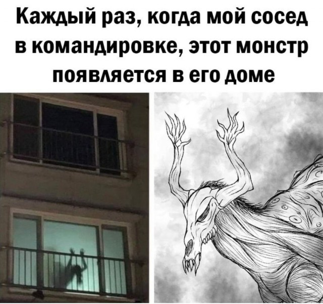 Когда сосед в командировке