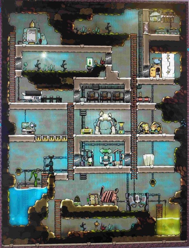 Диорама по игре Oxygen Not Included.