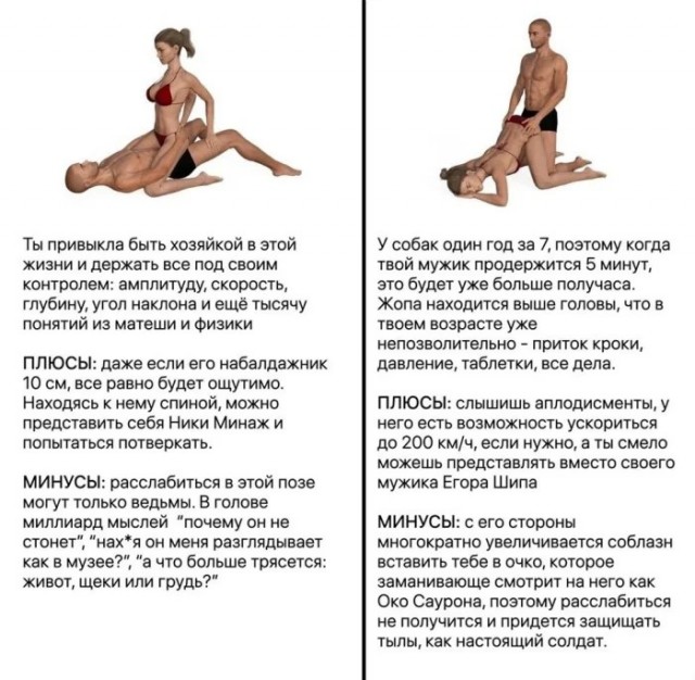 Обзор на секс позы с юмором