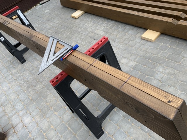 Навес для авто из бруса своими руками