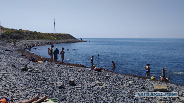 На пляжах Анапы закончились не только лежачие, но и сидячие места. Загорать там можно только стоя