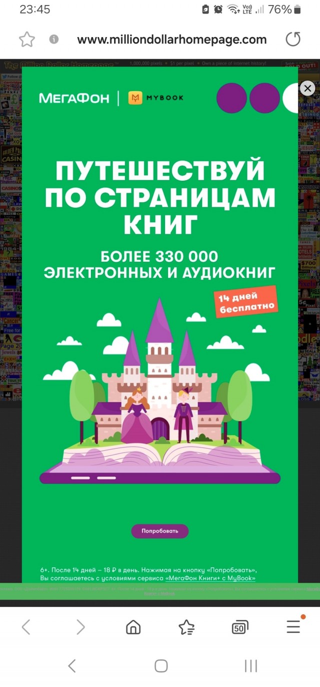 А кто нибудь помнит сайт на миллион долларов?