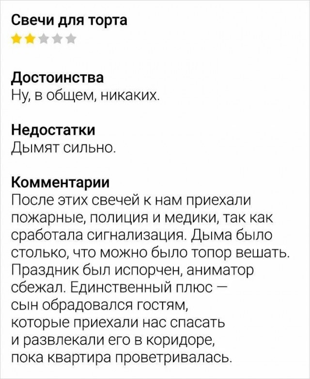 Отзывы на товары и услуги из Сети