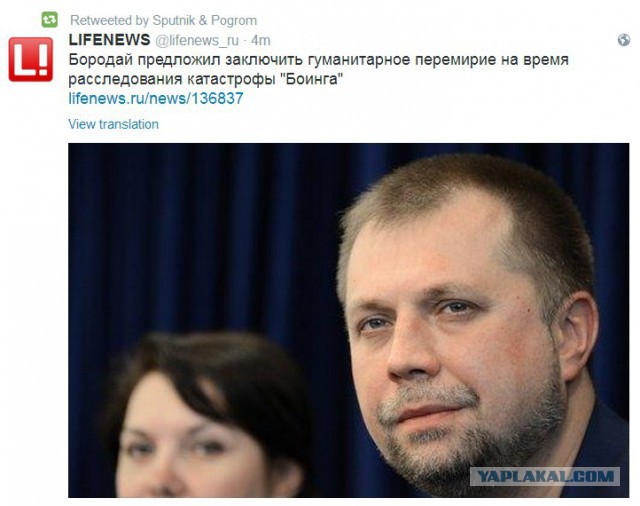 На Украине рухнул Боинг-777 малайзийских авиалиний