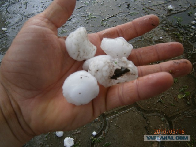 Крупный град прошел на территории Краснодарского края