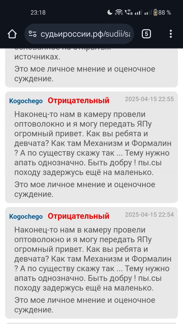 Судья, которая дала пенсионерке 7 суток