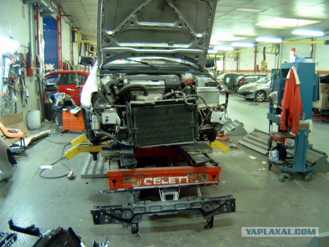 Ремонт автомобиля со сложным перекосом.