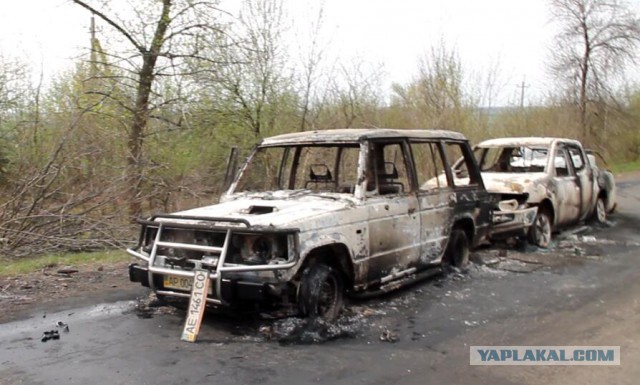 Славянск. 20 апреля. Атака блок-поста