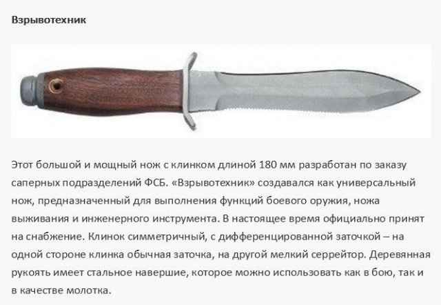 Эволюция русских боевых ножей