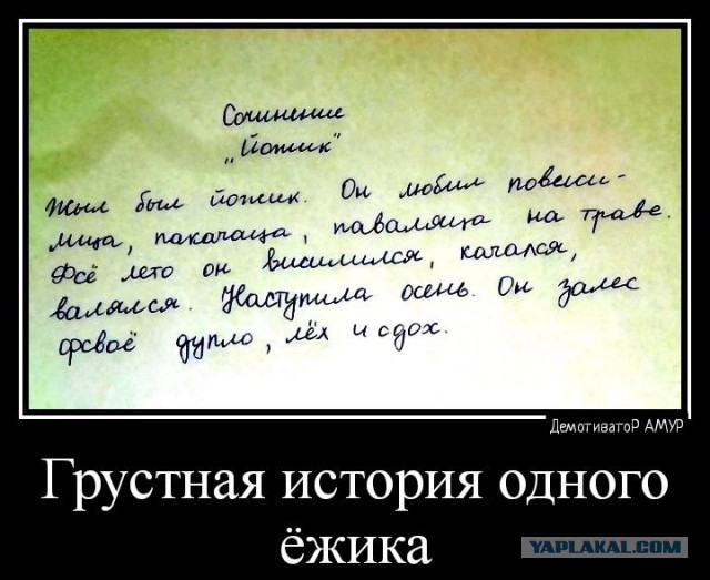 Диктант для школьников с неожиданной концовкой