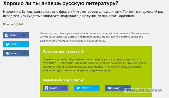 Хорошо ли ты знаешь русскую литературу?