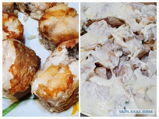 #ЯПовар. Минтай под овощным маринадом с майонезом