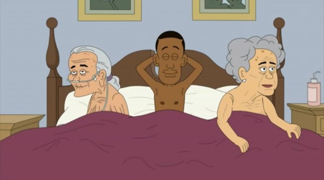 Престарелая соседка стонет во время секса