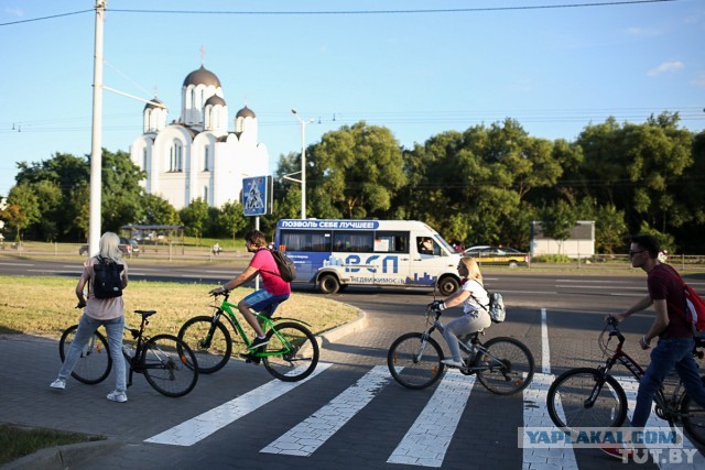 Велопробег в Минске, и задержания.