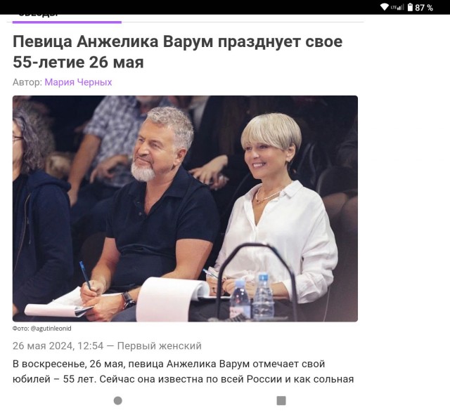 Анжелика Варум празднует 55-летие