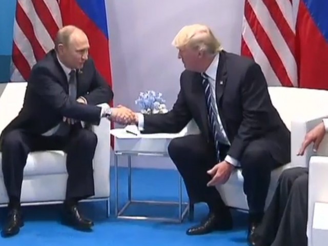 Фото: Первая встреча Путина и Трампа