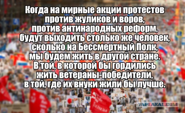 Бессмертный полк и мирные протесты